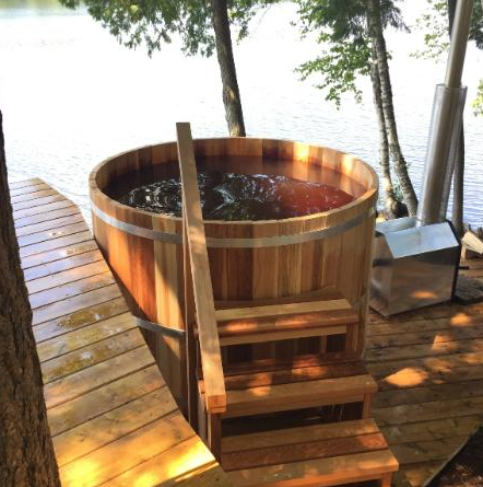 wood buring hot tubs